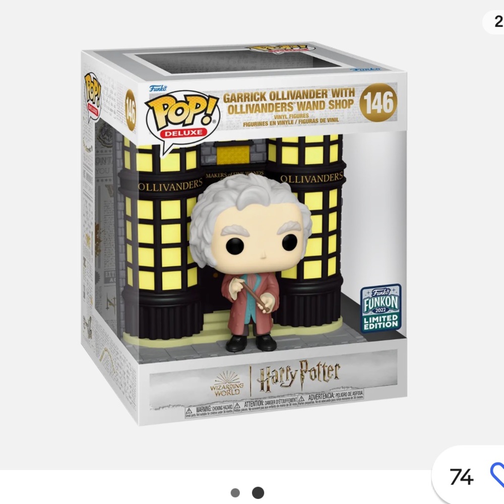 Pop Deluxe Garrick Ollivander With Ollivander’s Wand Shop #146